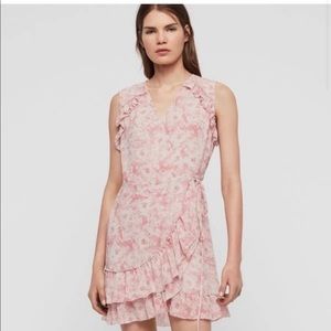 All Saints Priya Rosa Pink Wrap Dress
